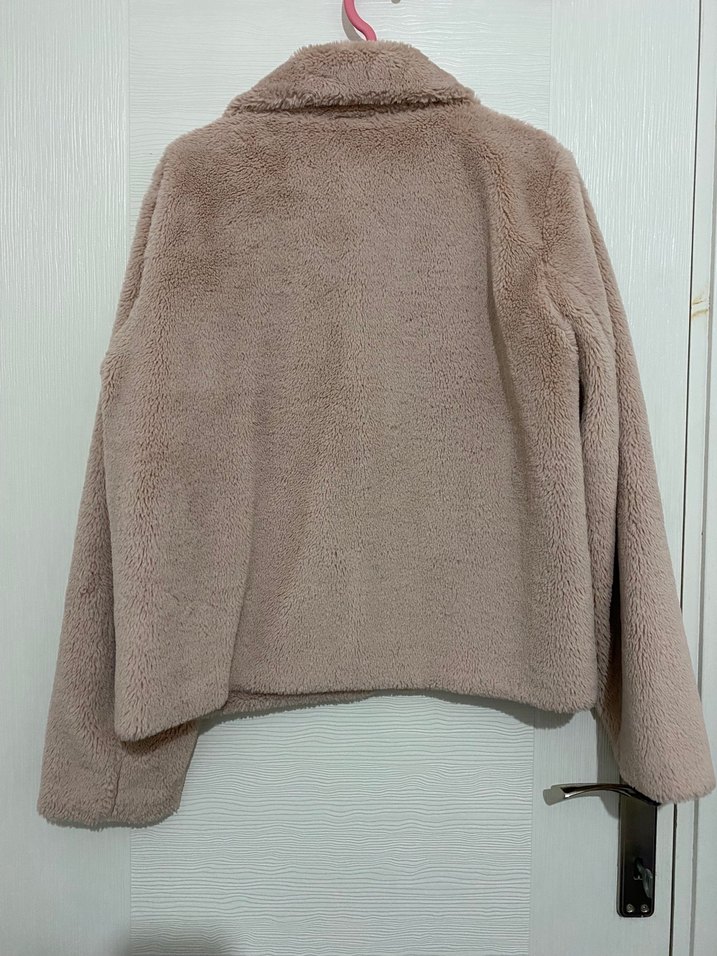 Pudra Kısa Peluş Kadın Ceket - Görsel 2