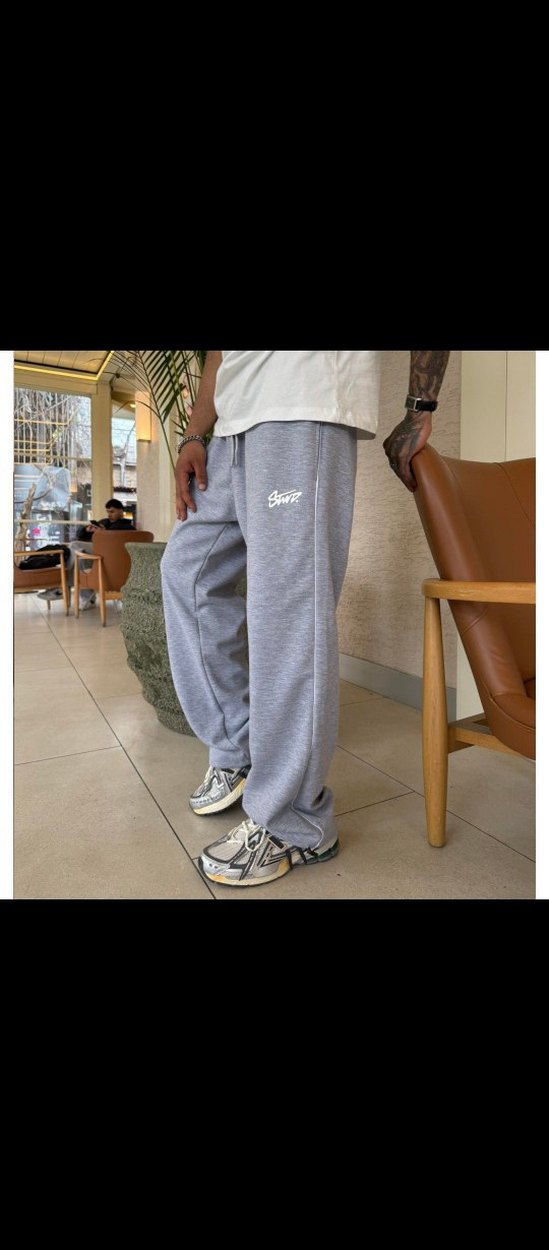 Gri Rahat Kesim Erkek Eşofman Altı - Görsel 2