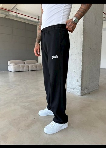 Erkek Siyah Rahat Kesim Sweatpant - Görsel 2