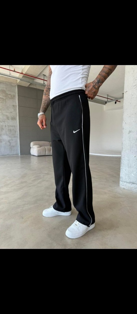 Siyah Rahat Kesim Erkek Eşofman Altı - Görsel 2