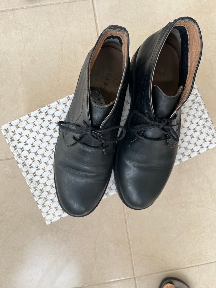 Fabrika Siyah Deri Erkek Botu - Görsel 5