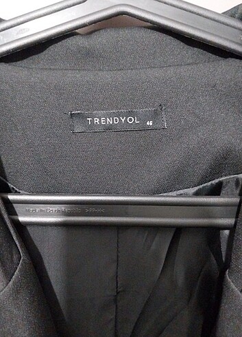 Siyah Oversize Kruvaze Blazer Ceket - Görsel 7