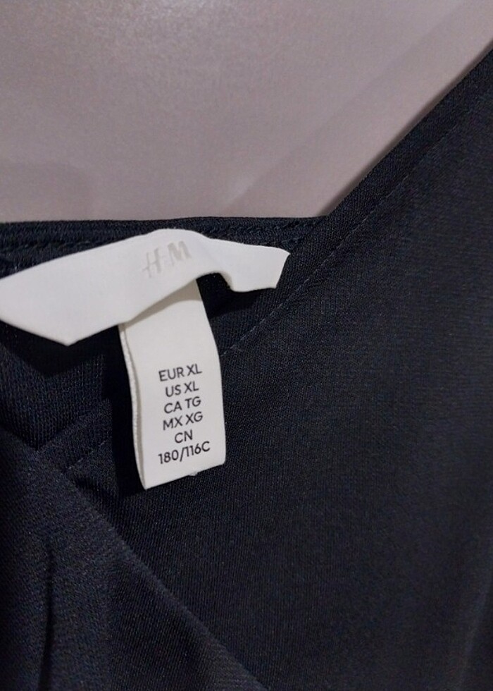 H&M Siyah Farbalalı Abiye Elbise  - Görsel 2