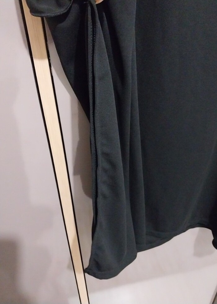 H&M Siyah Farbalalı Abiye Elbise  - Görsel 5