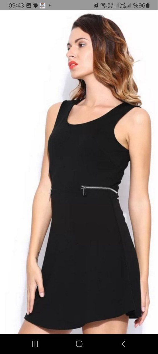 Only Siyah Mini Elbise - Görsel 3