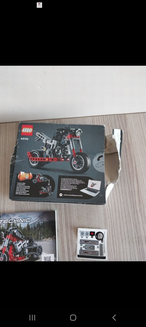 Kırmızı Lego Technic Motorlu Bisiklet Seti - Görsel 2