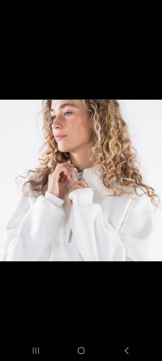 Friday Offset Crop Sweatshirt - Görsel 3