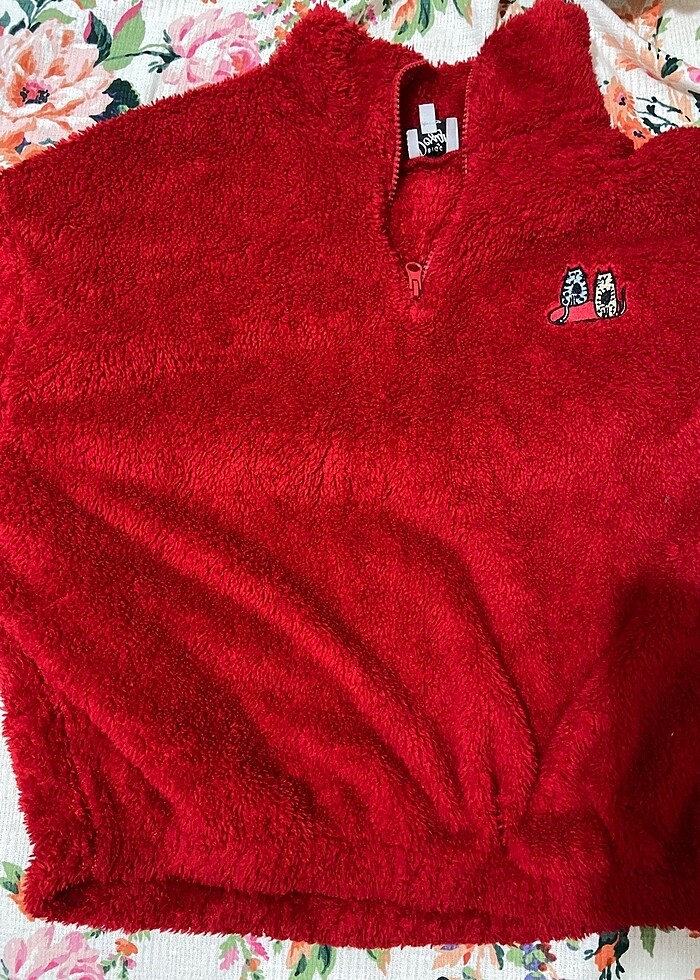 Sweatshirt kırmızı - Görsel 2