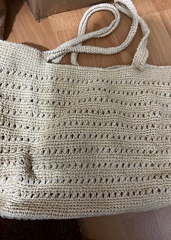 Kadın Çanta Bej örgü - Görsel 2