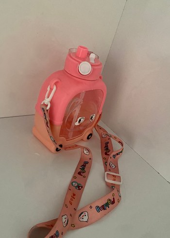 Beden pembe Renk Renkli Pembe Çocuk Matara ve Askı