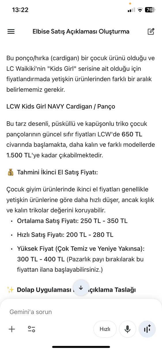LCW Kız Çocuk Kapüşonlu Nakışlı Ponço - Görsel 4