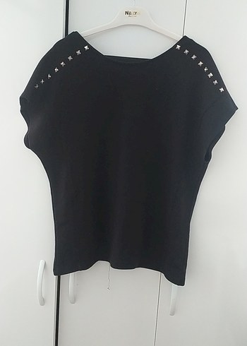 Diğer Siyah Kolsuz Mini Goth Bluz
