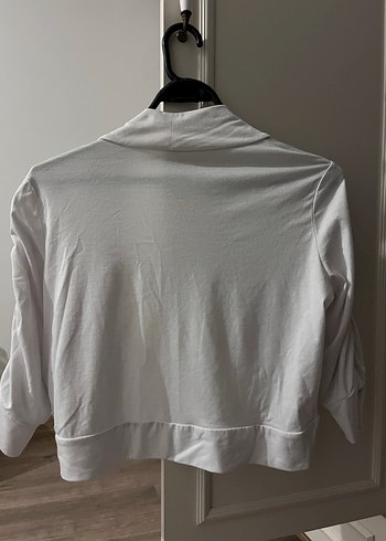 Beyaz Kız Çocuk Uzun Kollu Bolero - Görsel 3