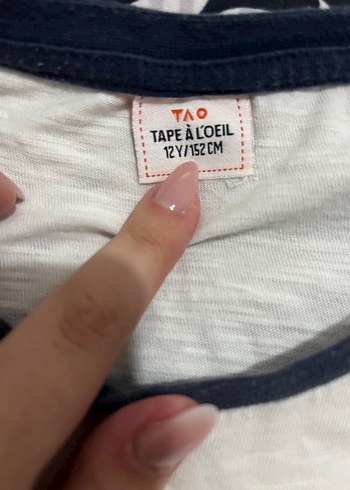 Bej Baskılı Kız Çocuk Tişört - Görsel 3