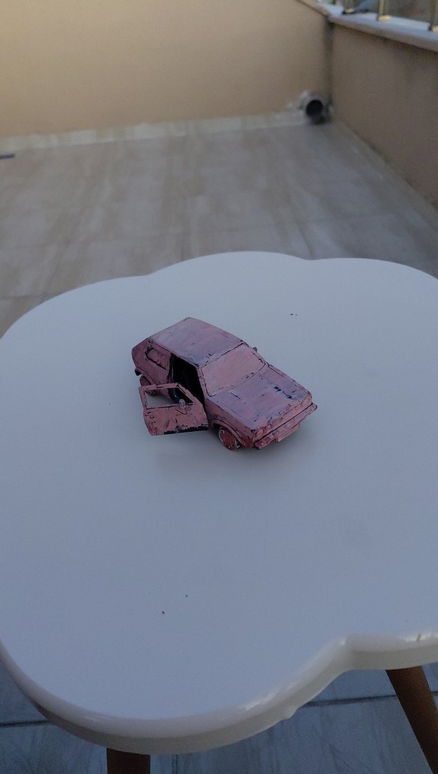 Pastel Pembe Oyuncak Araba - Görsel 2