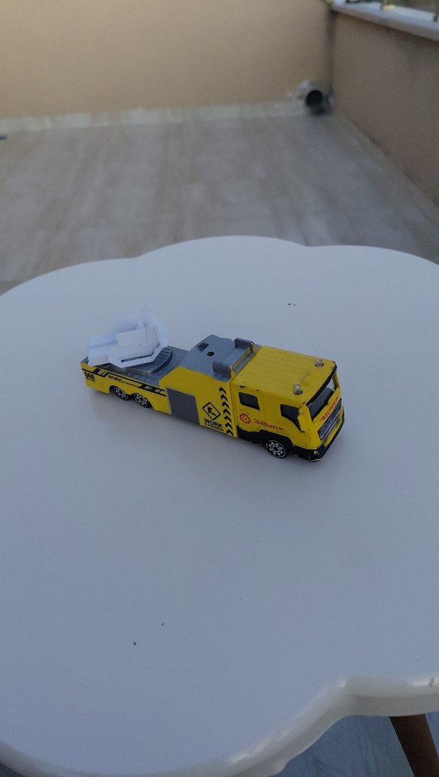 sarı metal tır oyuncak - Görsel 2