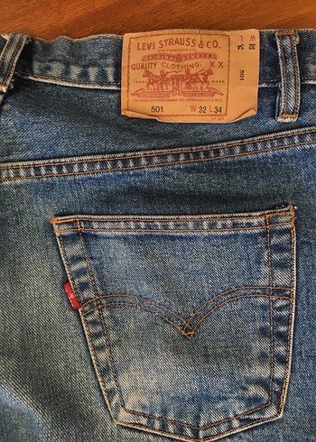 Levis 501 Mavi Denim Jean