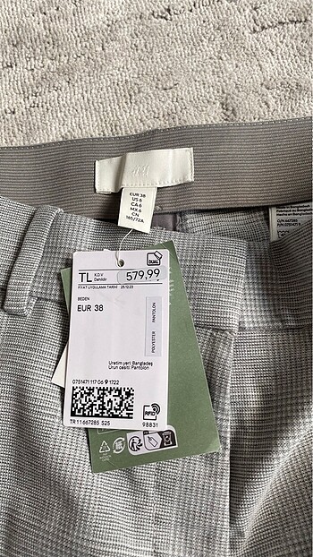 H&M Gri ekose pantolon H&M