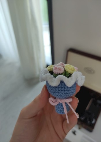 Minyatür Örgü Çiçek Buketi 
Instagram @dreamtoys__ - Görsel 2
