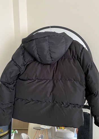 Siyah Kadın Kısa Mont - Görsel 3