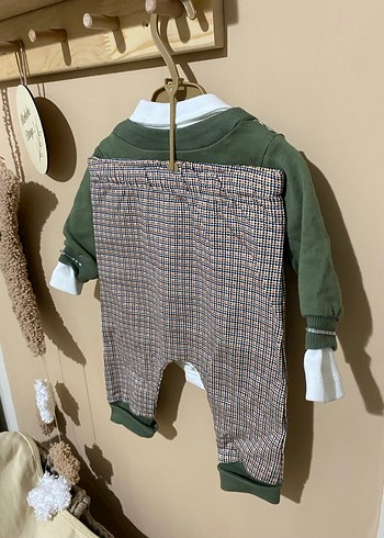 Uzun Kollu Düğmeli Erkek Bebek Takımı - Görsel 2