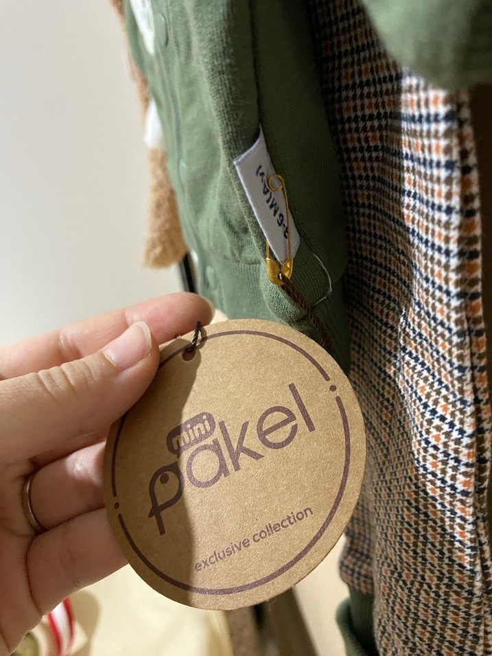 Uzun Kollu Düğmeli Erkek Bebek Takımı - Görsel 3