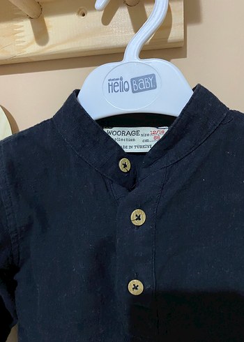 Siyah Düğmeli Çocuk gömlek - Görsel 3