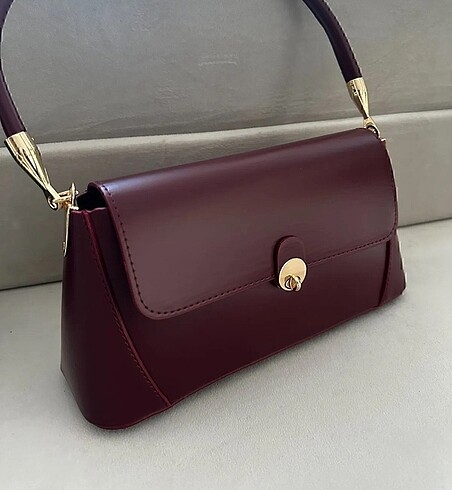 Beden Bordo baget çanta vintage