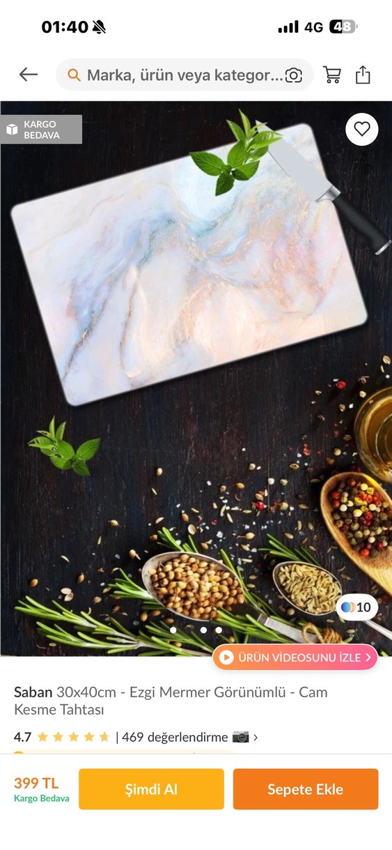 Mavi Renkli doğrama matı - Görsel 2