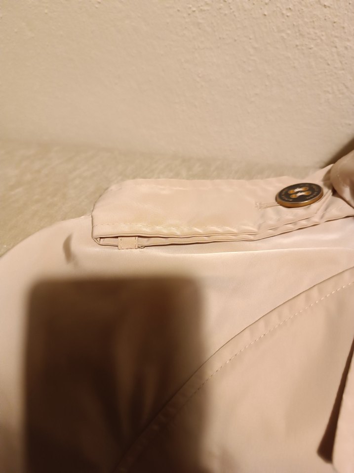 Bej Düğmeli Kadın Trençkot - Görsel 5