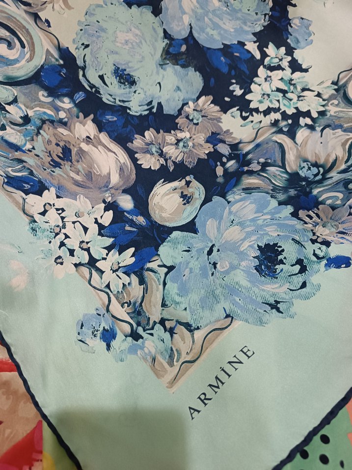 Armine ipek eşarp silk ipek - Görsel 3