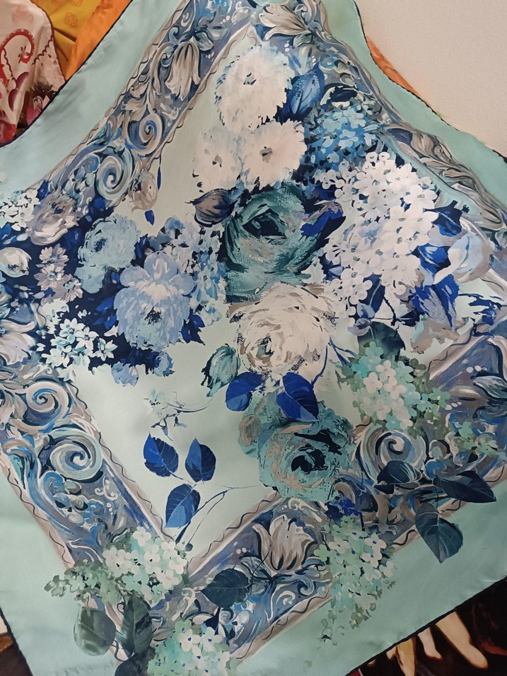 Armine ipek eşarp silk ipek - Görsel 2