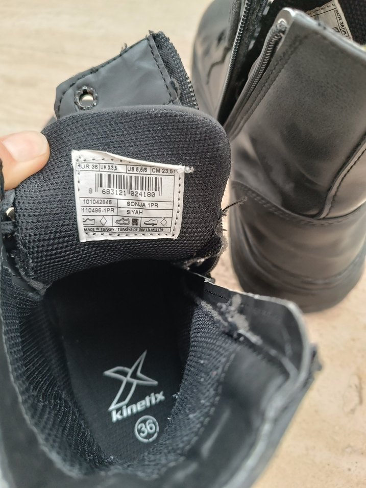 kiz çocuk Siyah Bot. - Görsel 4