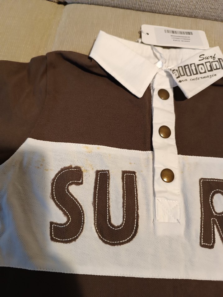 Erkek Çocuk Kahverengi Düğmeli Polo Tişört - Görsel 2