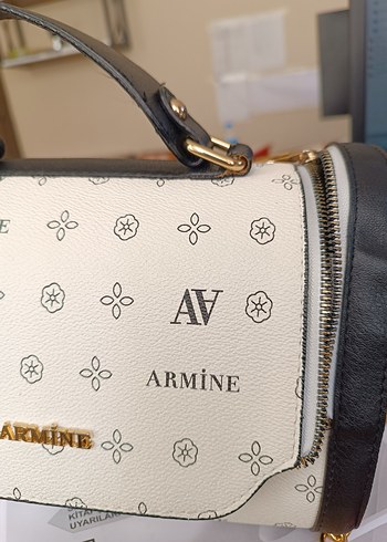ARMINE Beyaz Deri Desenli Kadın Çanta - Görsel 2