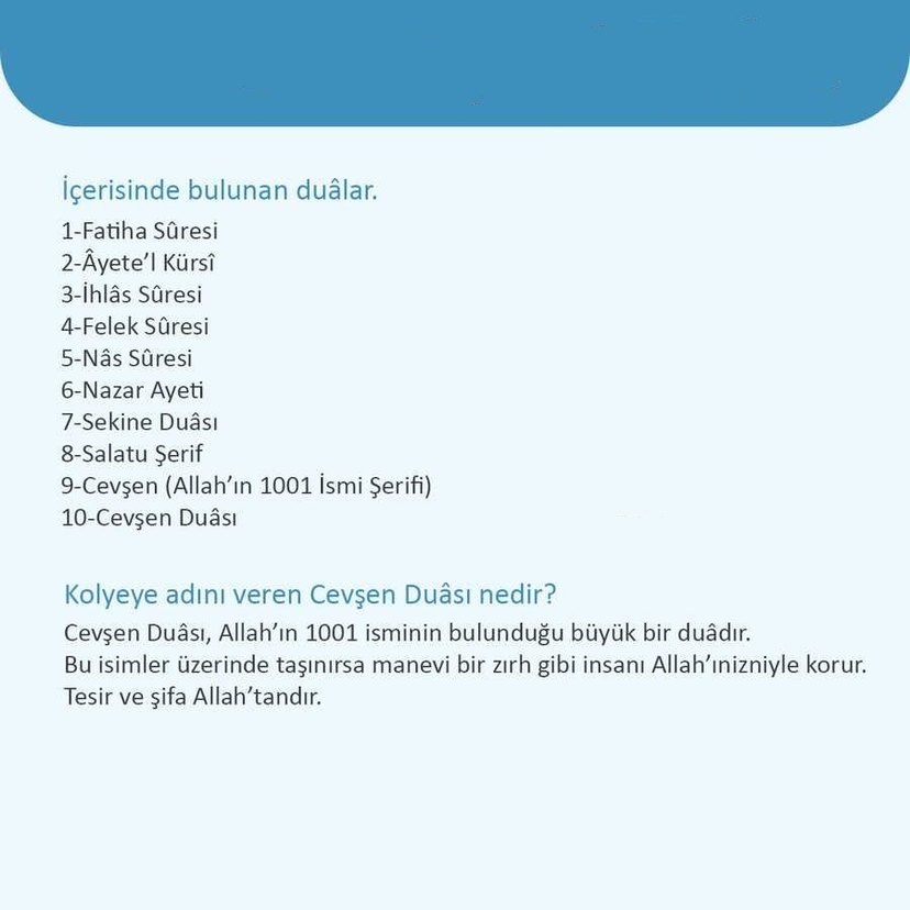 Bebek cevşeni - Görsel 2