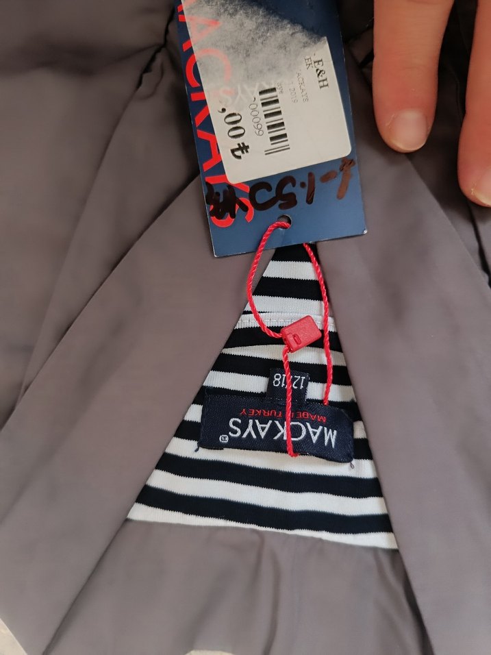 Düğmeli Gri Erkek Çocuk Ceketi - Görsel 2