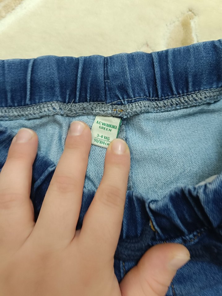 Erkek Çocuk Mavi Rahat Kesim Kot Pantolon - Görsel 2