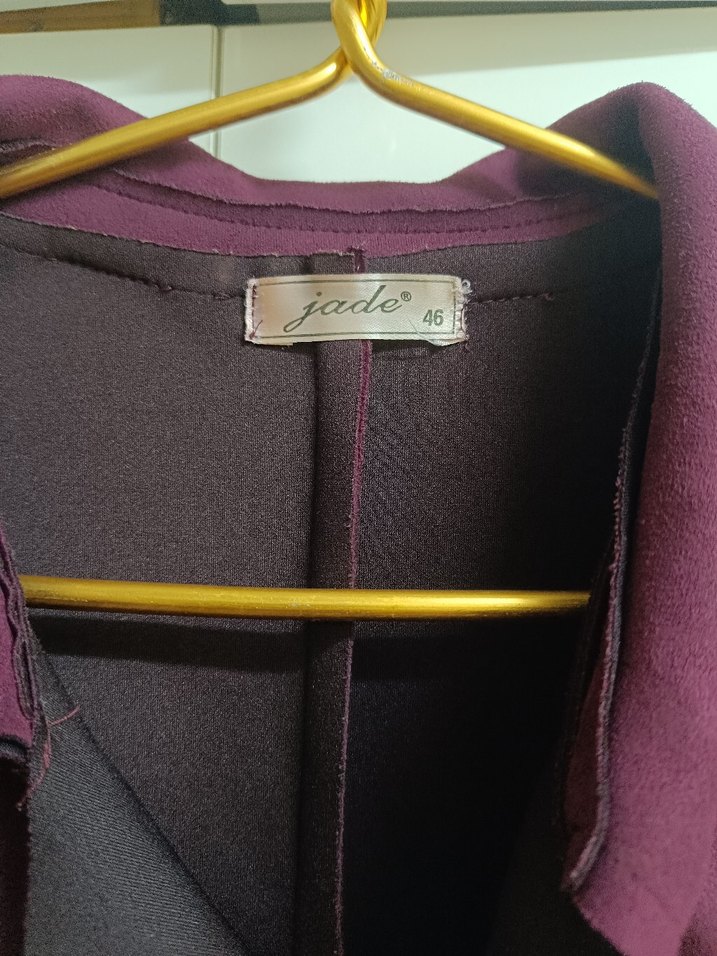 Kadın Mor Süet Kuşaklı Trençkot - Görsel 2