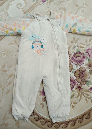 Nakışlı Beyaz Bebek Uyku Tulumu - Görsel 2