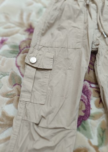 Bej Kargo Pantolon Bol Kesim - Görsel 2