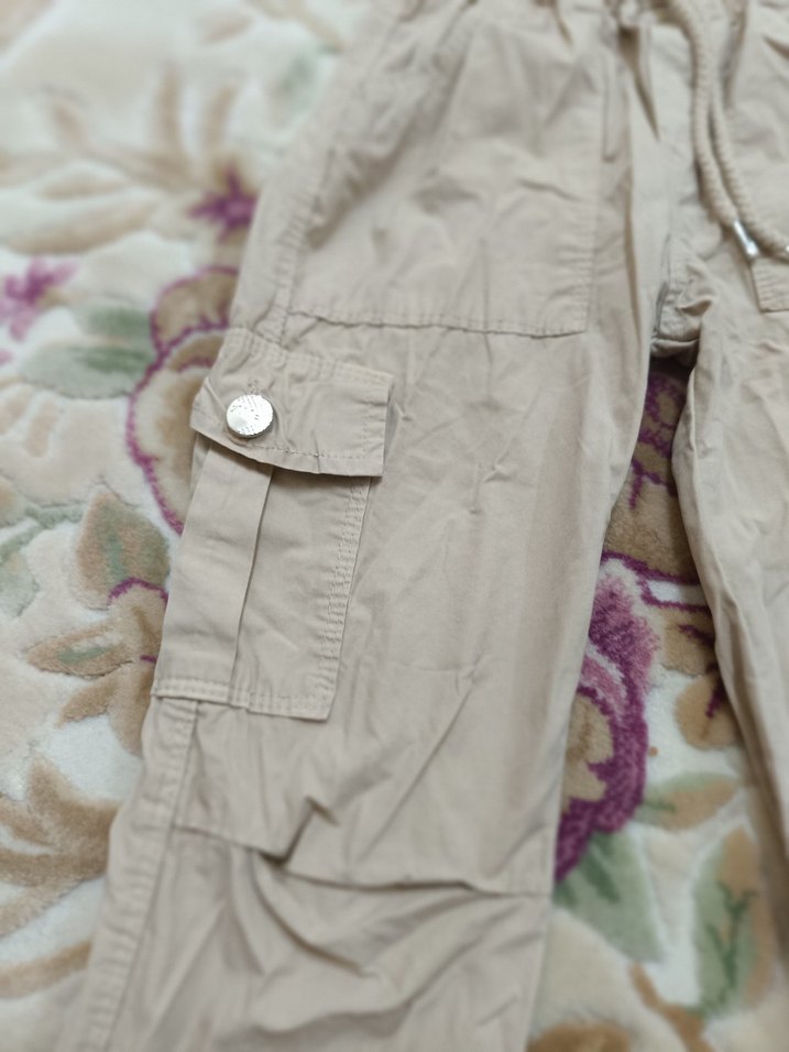 Bej Kargo Pantolon Bol Kesim - Görsel 2