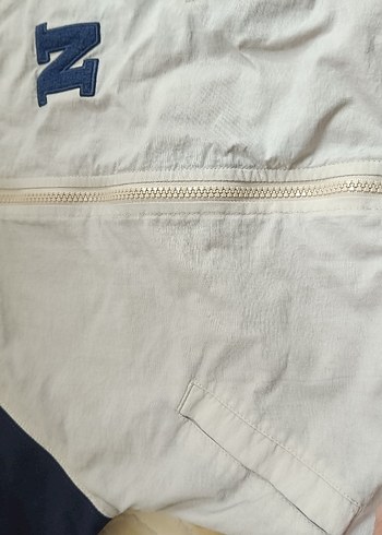 Gri ve Lacivert Erkek Çocuk Fermuarlı Ceket - Görsel 3