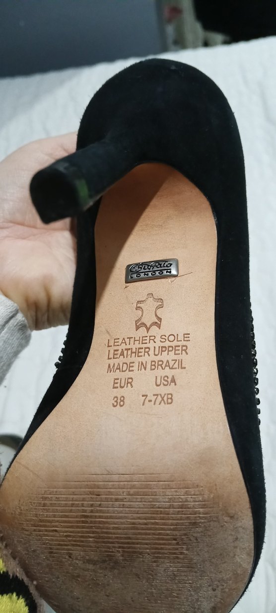 Siyah Süet taşli  Stiletto - Görsel 3