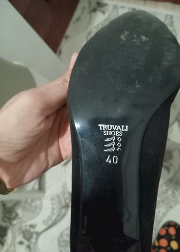 Siyah Fiyonklu Stiletto Topuklu Kadın Ayakkabı - Görsel 2