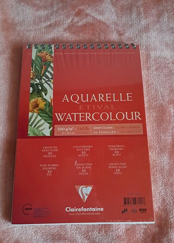 Clairefontaine Aquarelle Suluboya Defteri 30 Sayfa A4 sıfır - Görsel 2