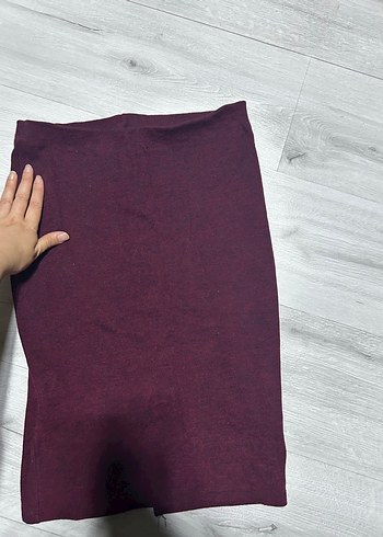 34 Beden bordo Renk Bordo Midi Kalem Etek