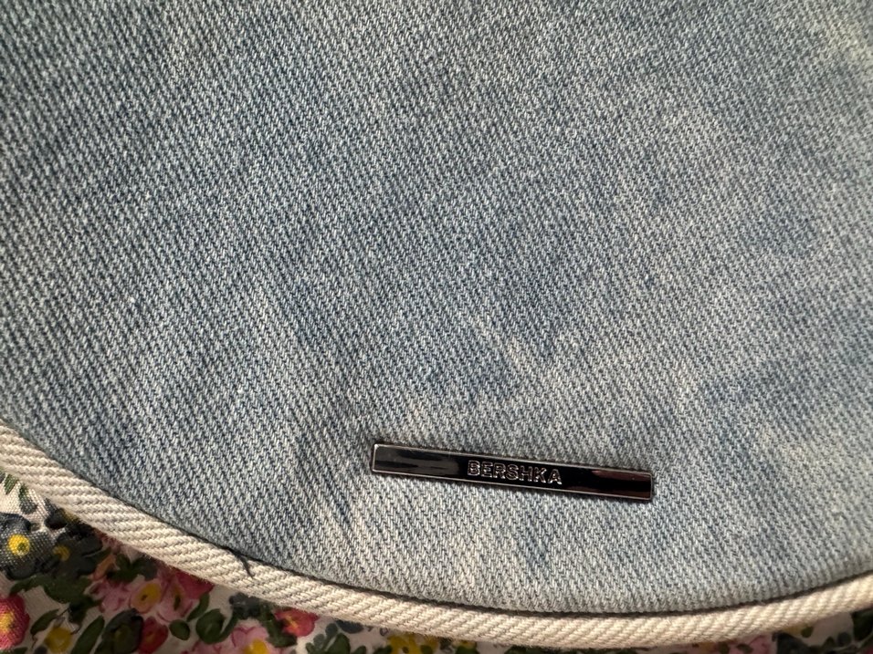 BERSHKA Zincir Detaylı Pastel Mavi Denim Kadın Çanta - Görsel 2