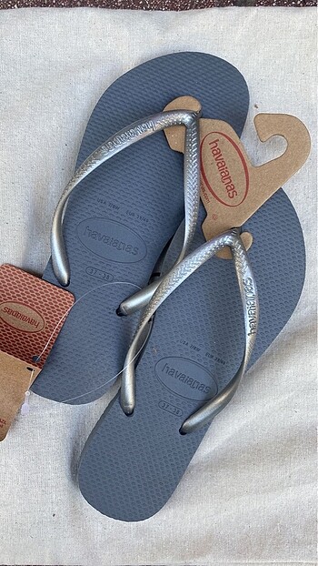 Havaianas Slim Terlik Metalik Gri