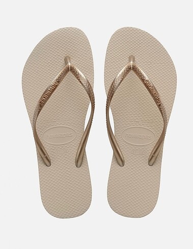 Havaianas slim terlik koyu bej